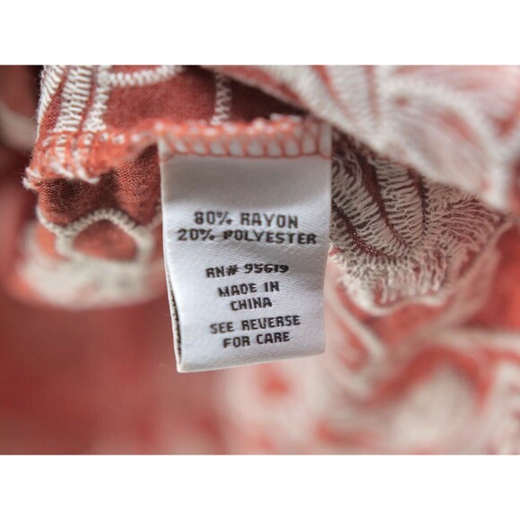 Fever Women's Blouse Rayon‎ Large On-Off Shoulder Top Embroidered Eyelet Trim - Picture 5 of 8